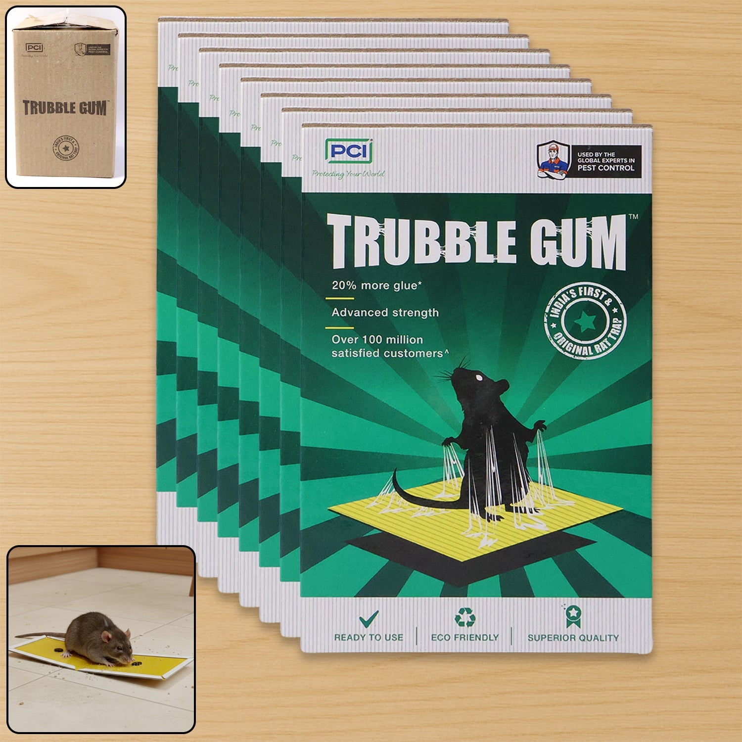Cardboard mouse glue trap board with strong adhesive