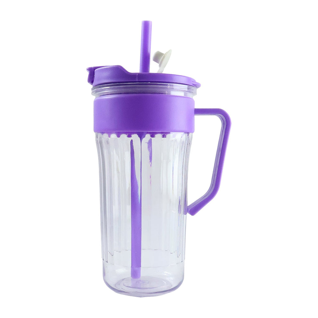 Child's spill-free plastic water tumbler for daily use