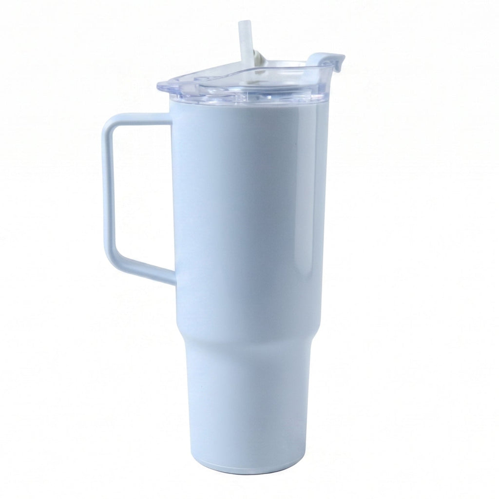 Leak-proof lid and reusable straw for travel tumbler.