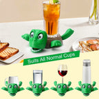 Close-up of cartoon turtle cup coaster with anti-slip base