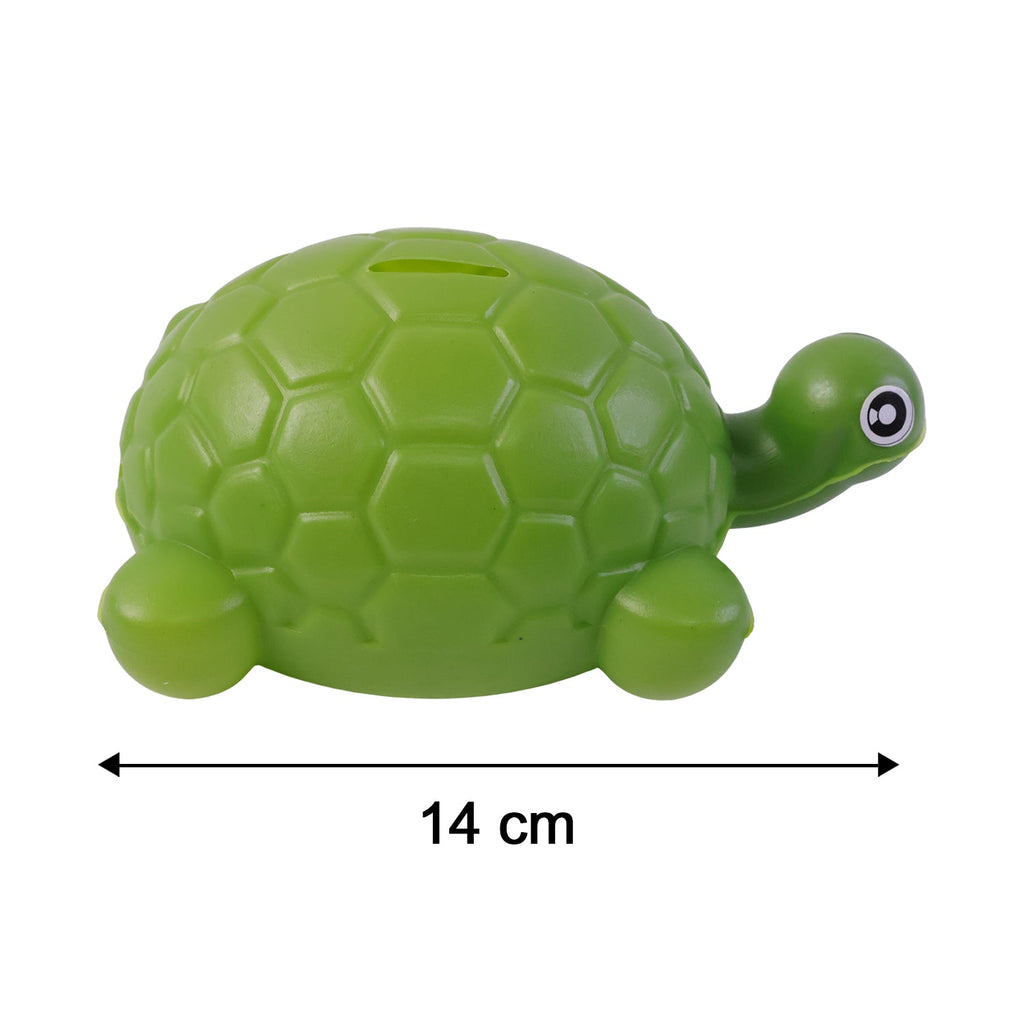 Display of small tortoise money bank size