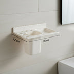 Height measurement of the compact wall mounted toothbrush organizer.