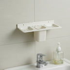 Close-up view of the detachable tumbler and toothbrush slots in the organizer.