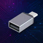 Angled view of the portable Type-C OTG Adapter, ideal for on-the-go use.