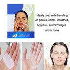Travel pack of jasmine-scented portable hand wash strips.