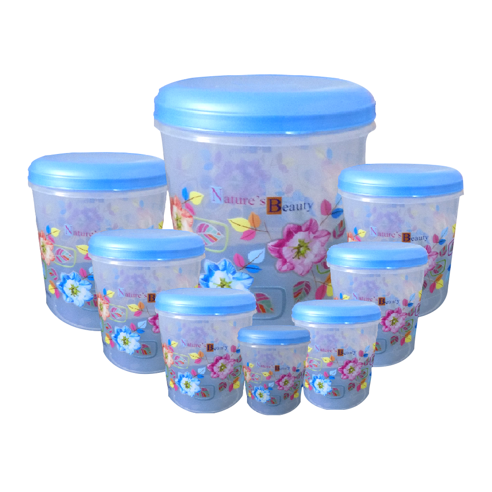 Stackable transparent air tight containers showcasing their secure seals.