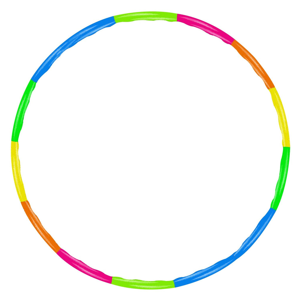 Colorful Hula Hoop for fitness exercise and core workouts.