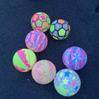 Vibrant Bouncy LED Ball for kids, flashing bright lights during play.
