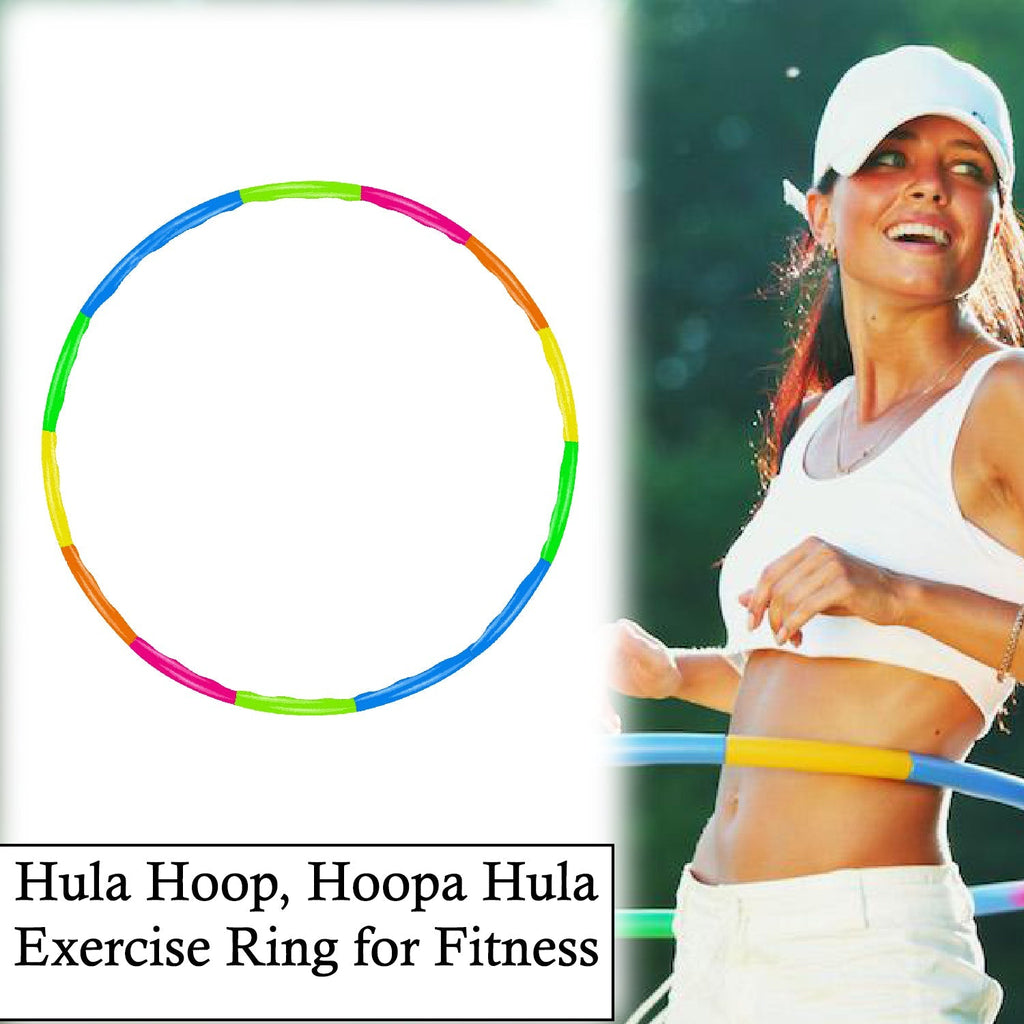 Vibrant multi-colored Hula Hoop, perfect for engaging fitness routines.