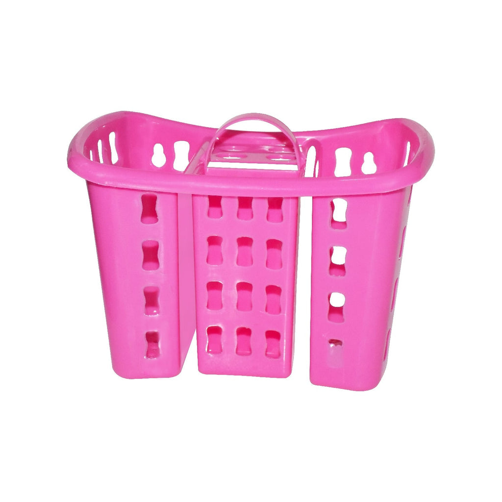 Detailed view of the Bathroom Organizer Stand's practical storage compartments.