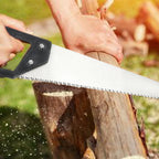 Close-up of the XcelCraft Hand Saw showcasing its hardened steel blade.