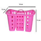 Compact toothbrush holder designed to save space, holding razors and facial cleansers.
