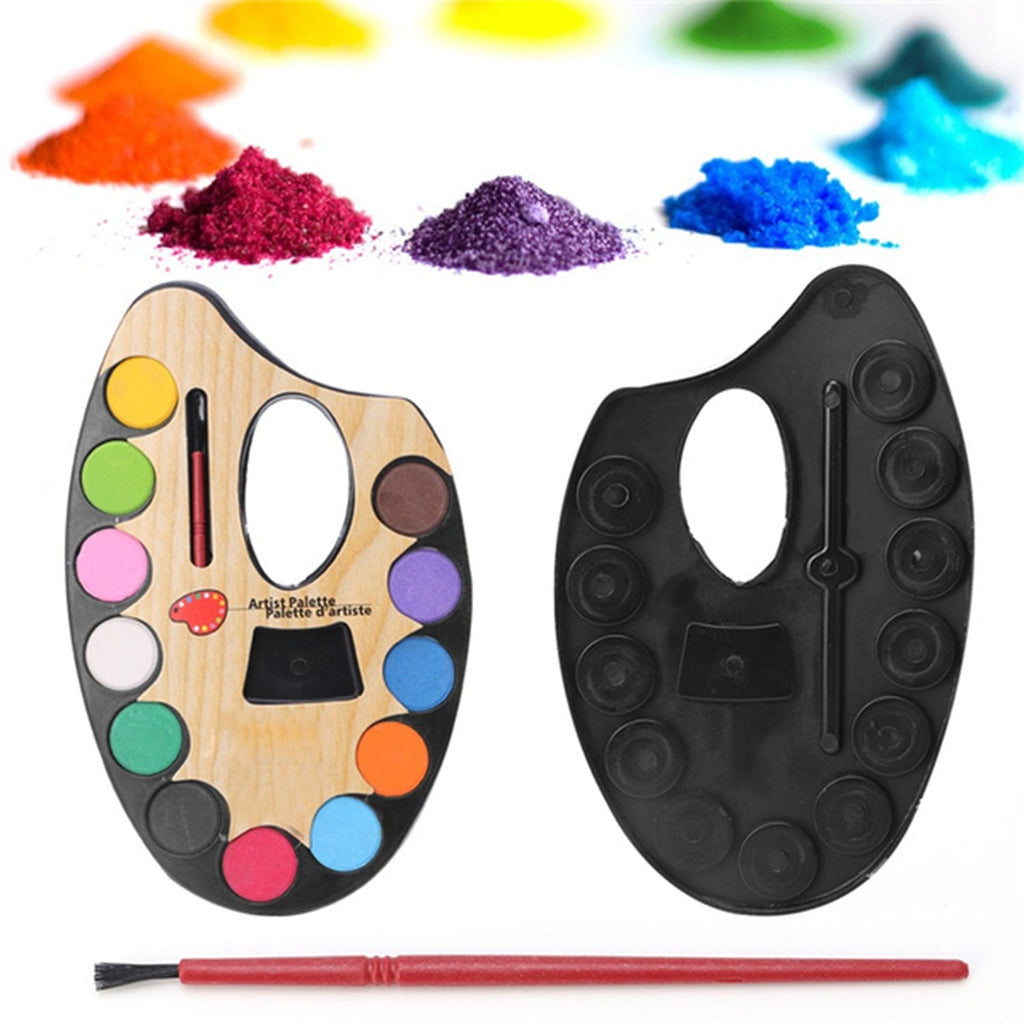 Open Non-Toxic Watercolor Set displaying the bright, blendable shades.