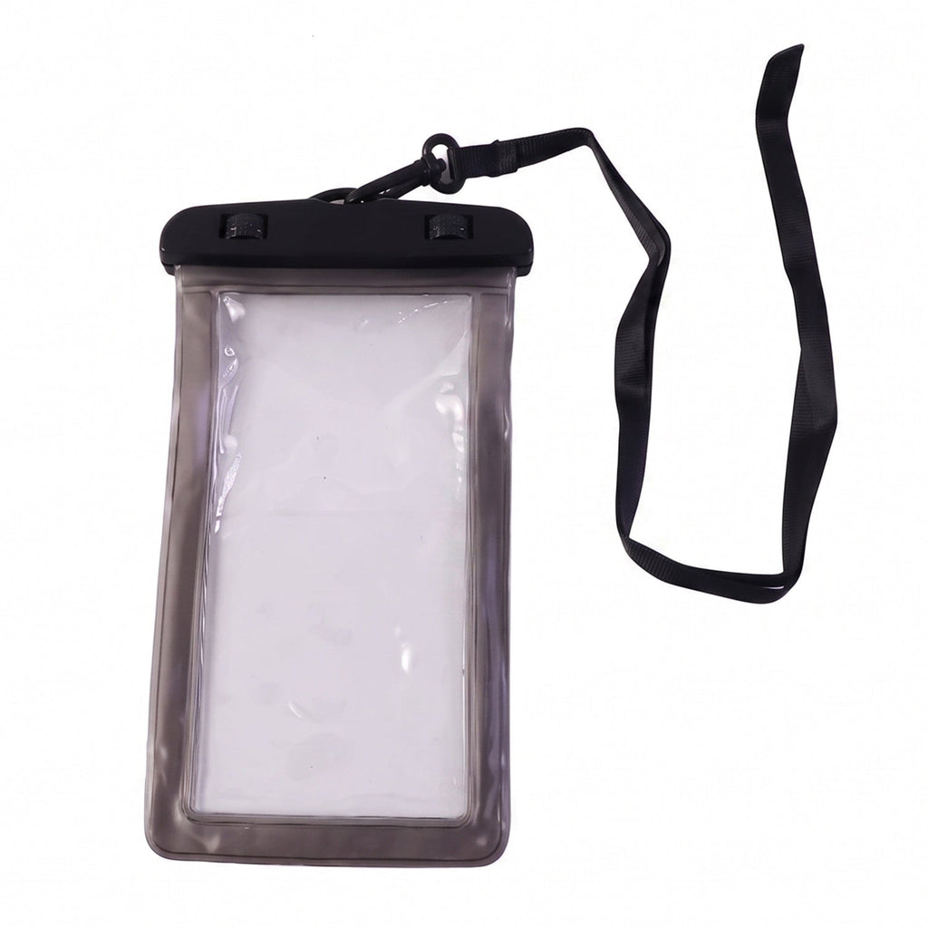 Size dimensions of waterproof mobile pouch display