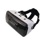 Virtual reality headset with ventilated front panel to prevent smartphone overheating