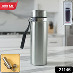 Insulated water bottle with double wall construction
