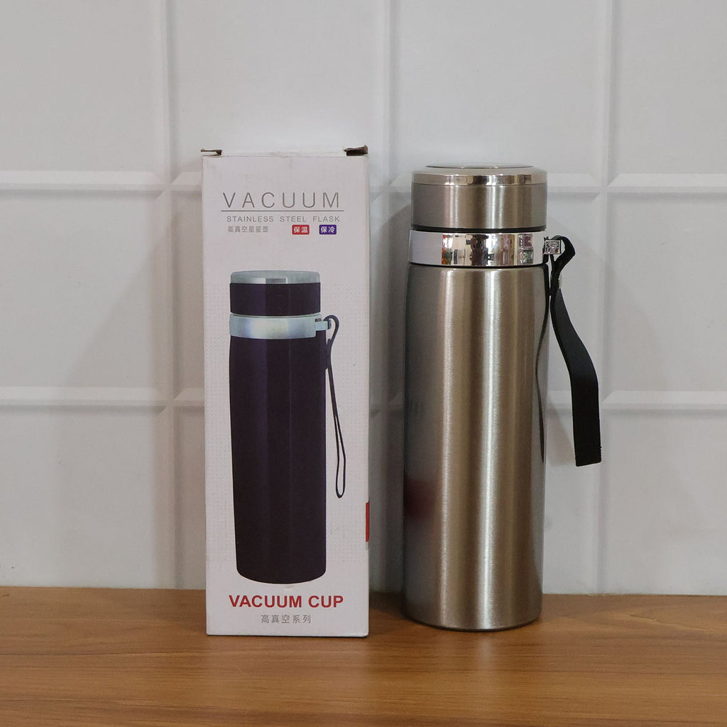 Double wall insulated steel flask for hot and cold drinks