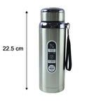 Insulated travel water bottle with strap