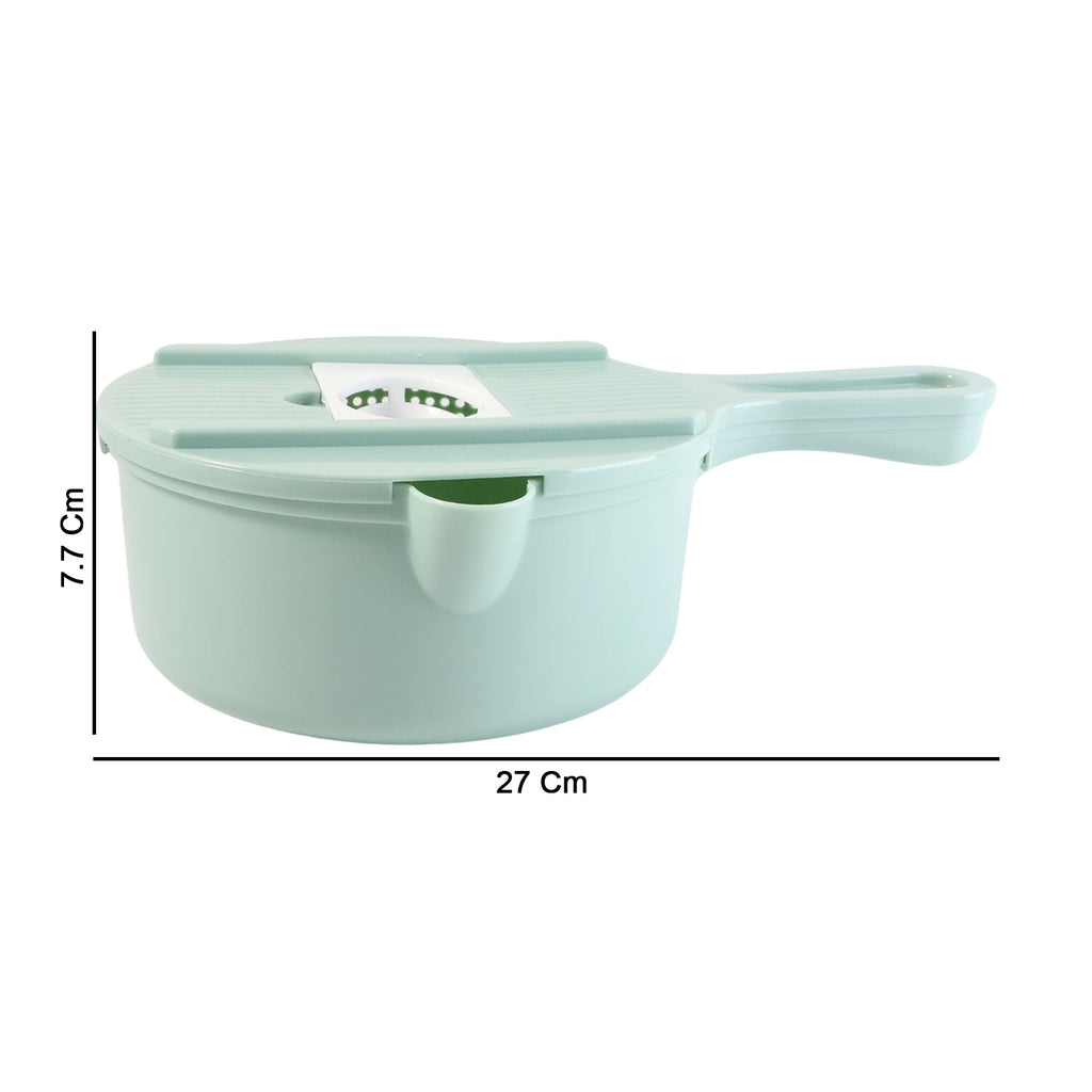 Compact vegetable cutter and grater tool for fast food preparation
