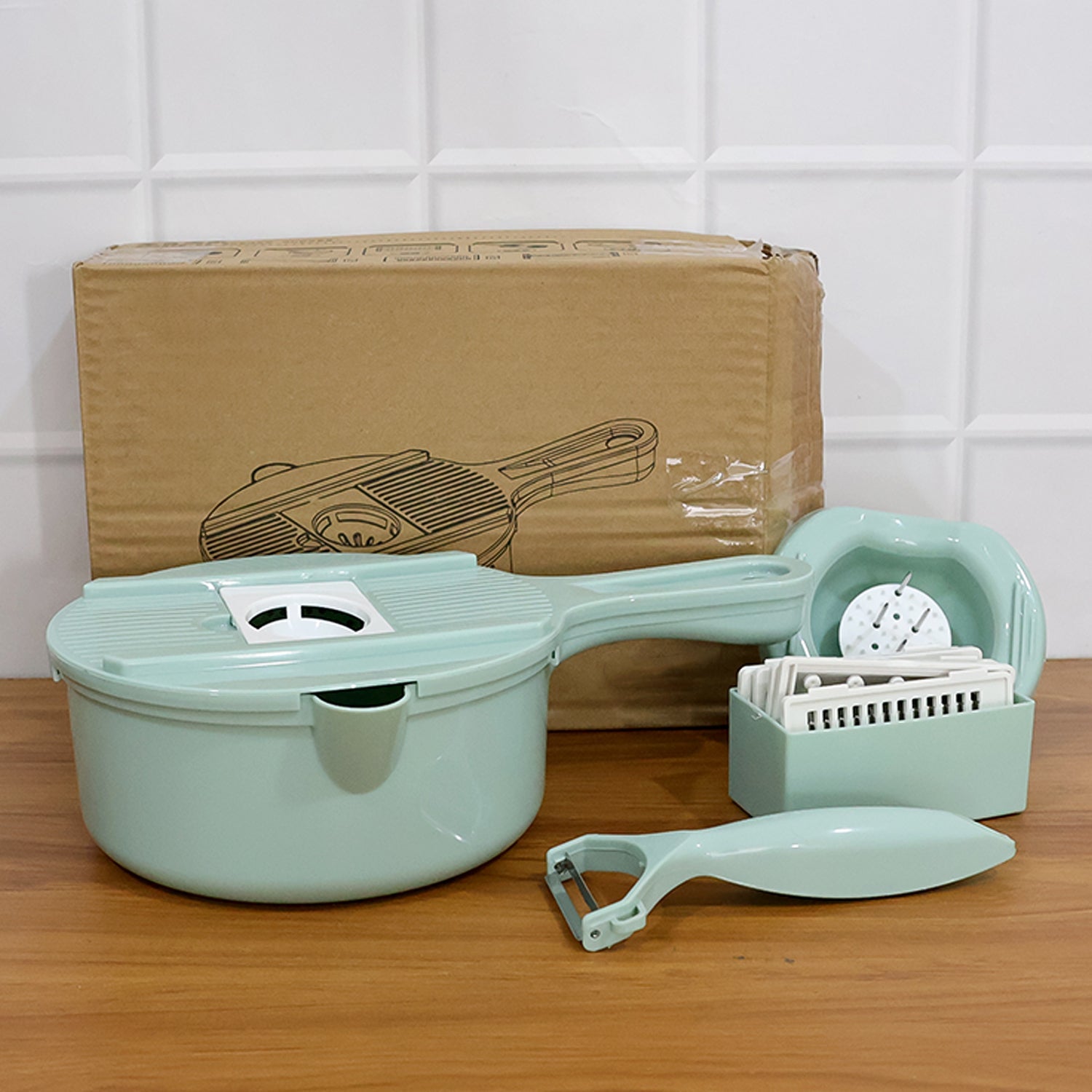 Time-saving vegetable chopper and grater kit for easy meal prep