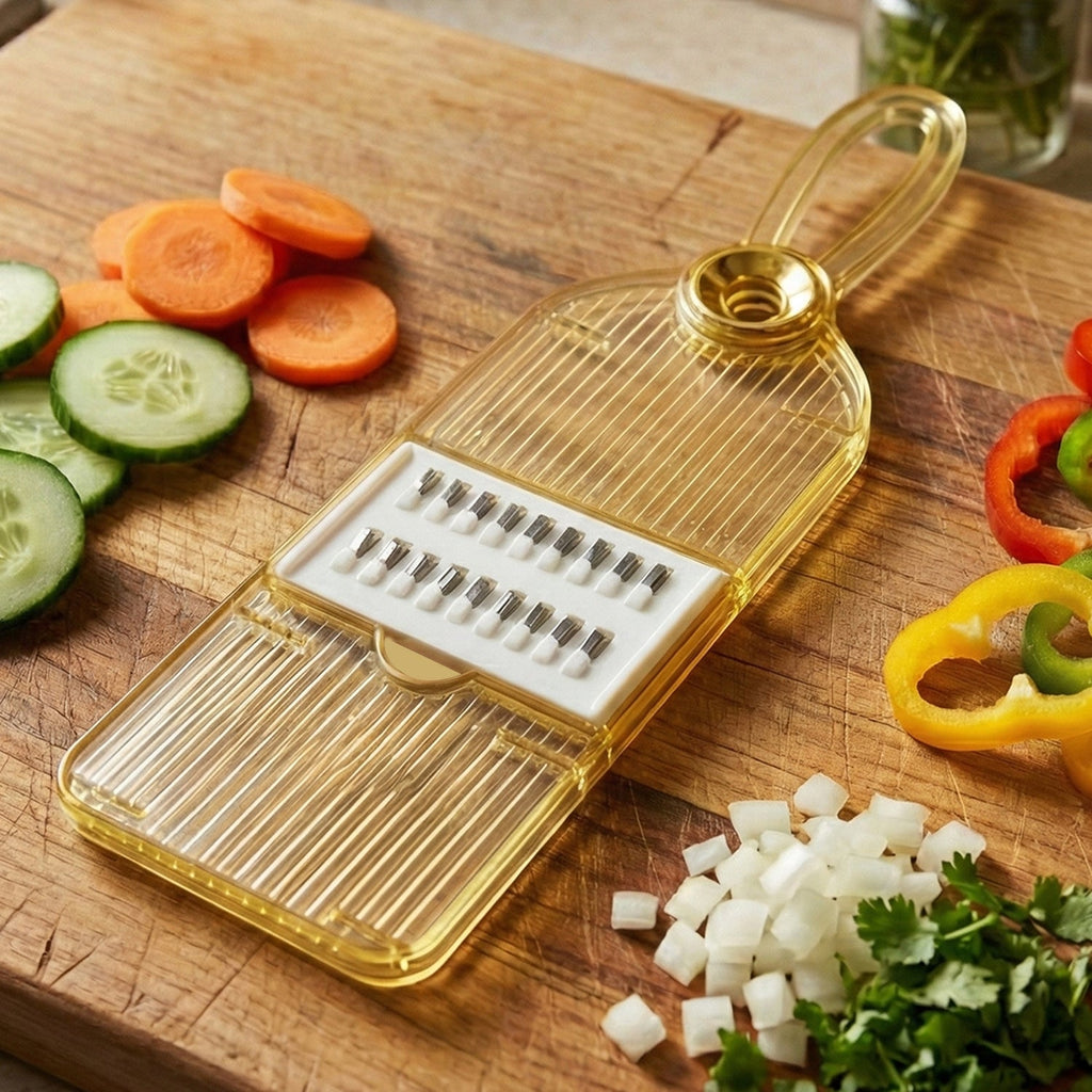 Compact slicer set with ergonomically designed grip