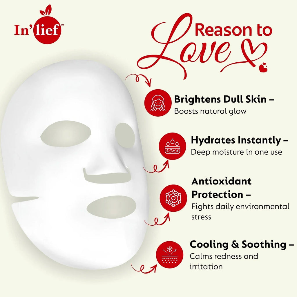 Close-up packaging of Vitamin C Facial Mask by In'lief