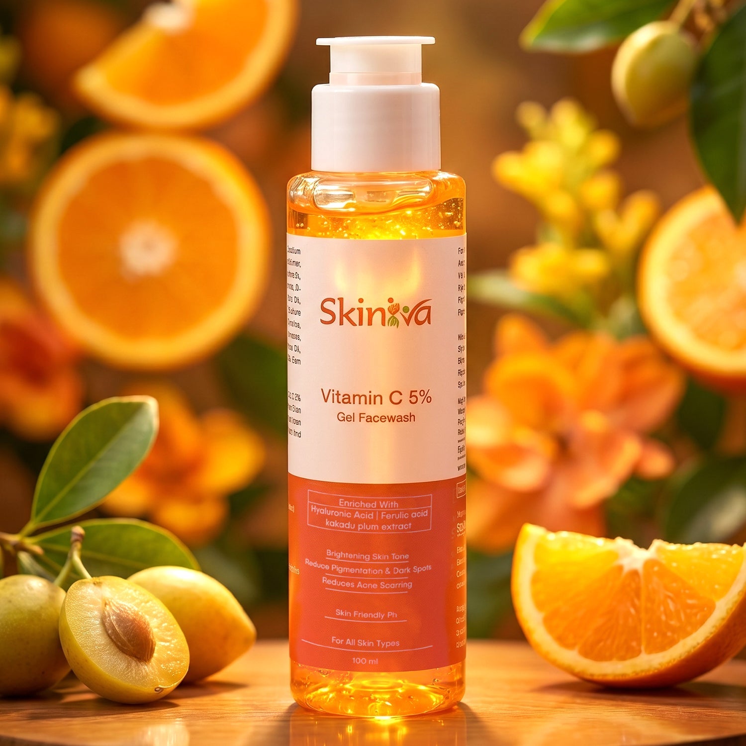 Glow enhancing facial cleanser with Vitamin C formula