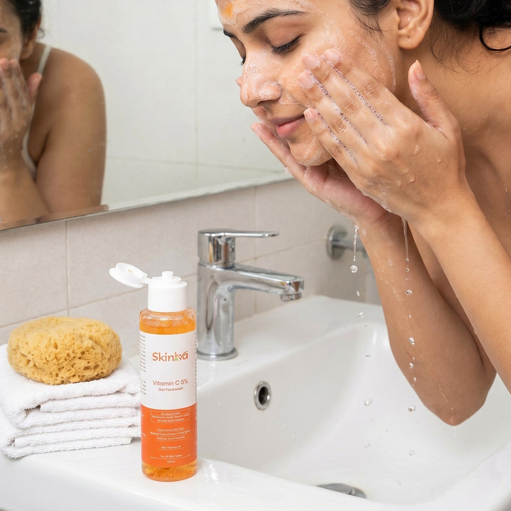 Daily use Vitamin C skin cleansing gel