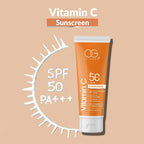 Compact Vitamin C Sunscreen SPF 50 tube for travel and daily care