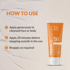 Sunscreen with Vitamin C and Liquorice Extract for reducing pigmentation