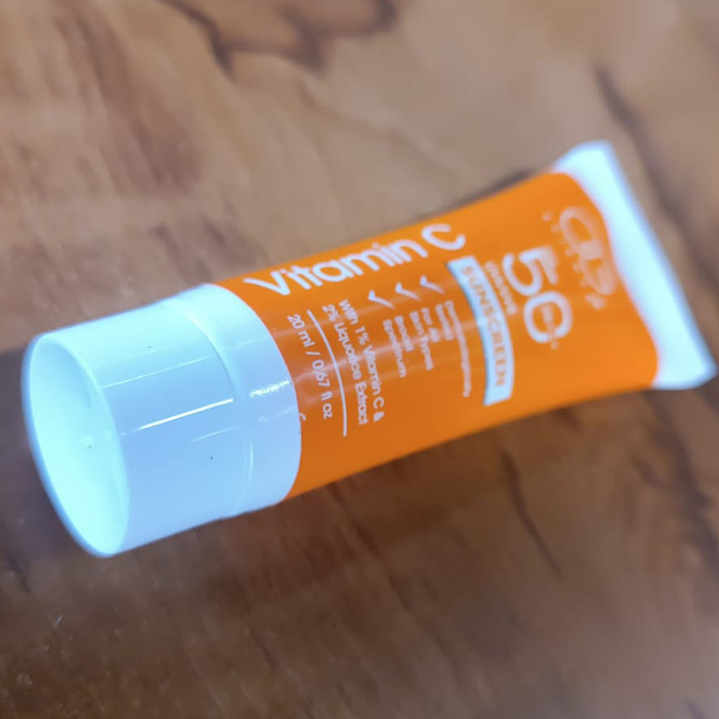Vitamin C Sunscreen SPF 50 PA+++ sealed tube for skin health