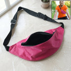 Adjustable travel waist bag with zipper pocket for secure storage