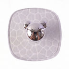 Multiple clear adhesive wall hooks installed discreetly on a bathroom wall.