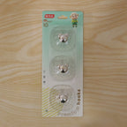 Transparent adhesive wall hook with strong grip ideal for home organization.