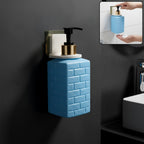 Sleek white wall-mounted liquid soap dispenser on kitchen wall