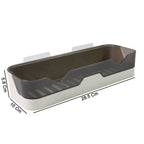 Kitchen and bathroom wall mounted adhesive plastic shelf