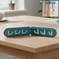 Foldable rotating wall-mounted hook rack with six sturdy hooks for space-saving storage