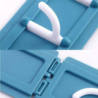 Foldable wall-mounted hook rack holding various household items