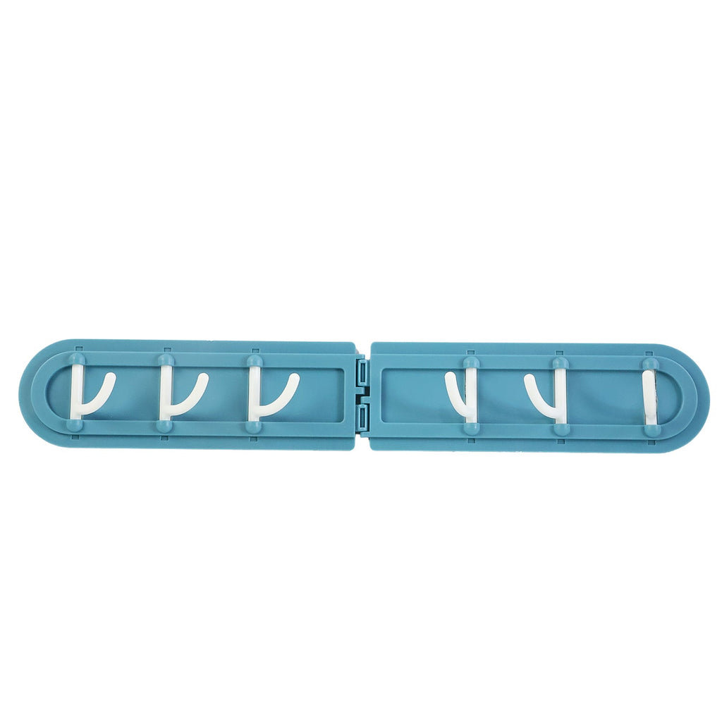 Foldable multi-hook rack used for organized home storage