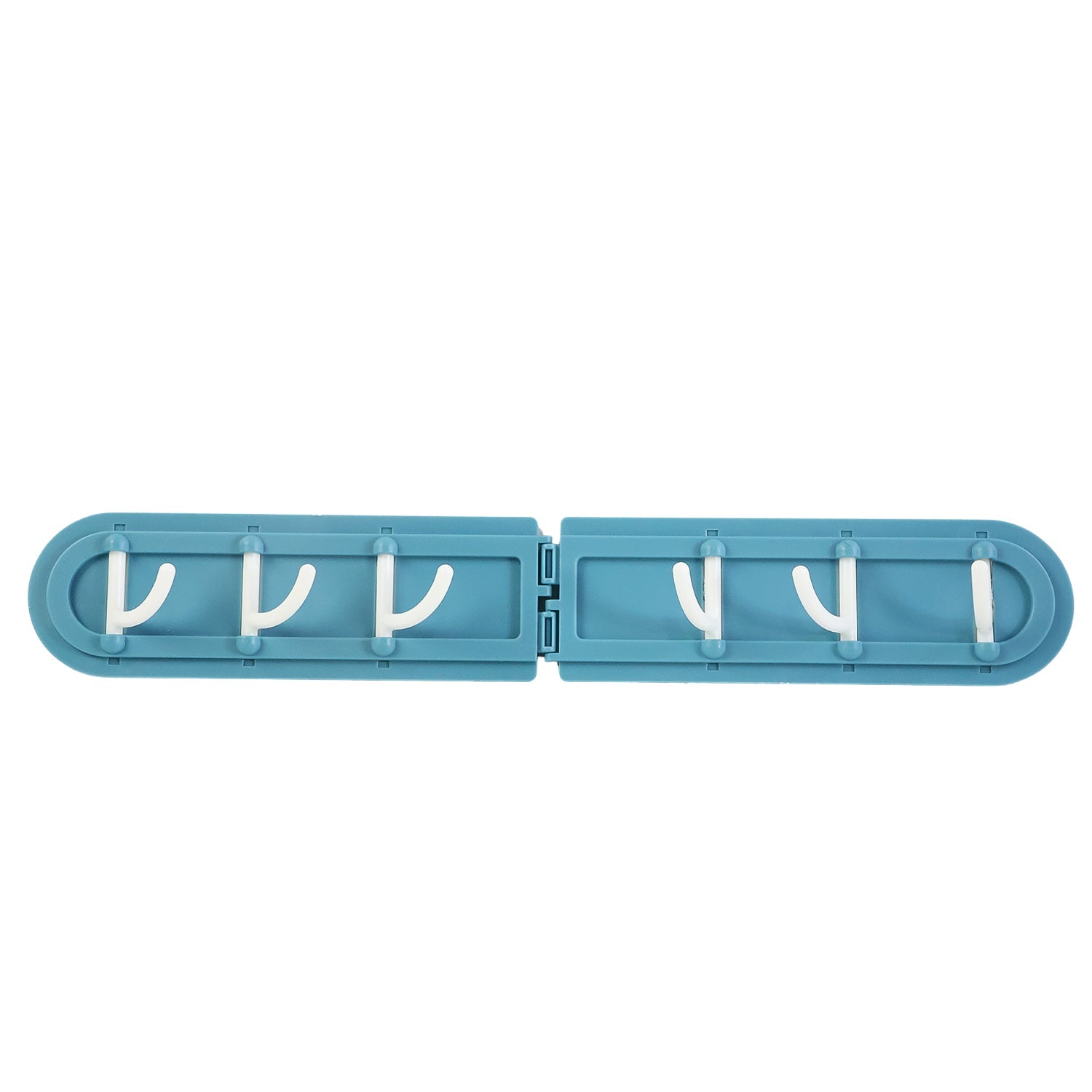 Foldable multi-hook rack used for organized home storage
