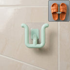 Wall-mounted slipper holder rack installed for home organization