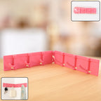 Foldable rotating wall-mounted multipurpose hook rack with 6 hooks for kitchen and bathroom storage