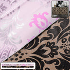 Self-adhesive decorative wallpaper roll with modern pattern displayed