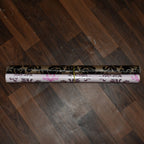 Interior living room wall decorated with self-adhesive wallpaper