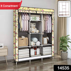 Foldable fabric storage wardrobe ideal for small spaces