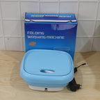 The Mini Portable Washing Machine gently washing delicate clothes, ensuring hygiene.