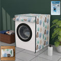 Dustproof washing machine cover, 58x62x85 cm, protecting a front-load appliance.