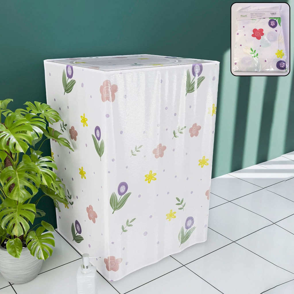 Printed waterproof top load washing machine cover protecting appliance