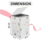 Dimension details printed washing machine cover for top loaders