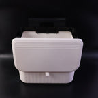 Hanging kitchen dustbin with lid on cabinet door